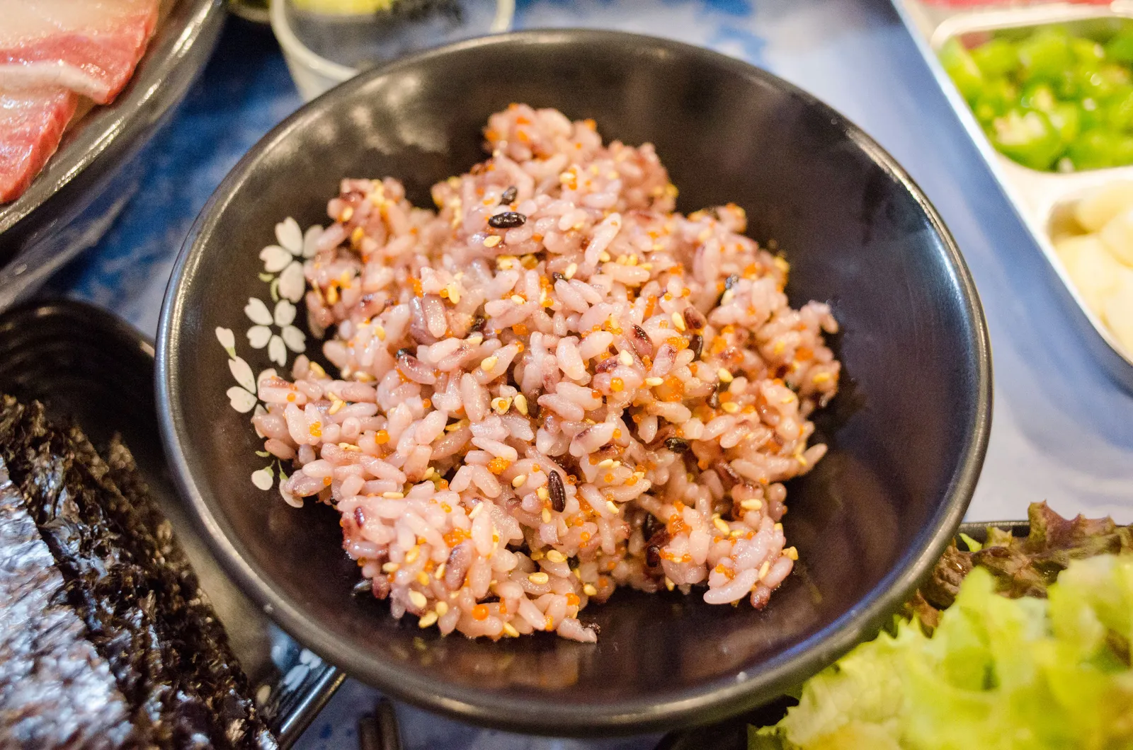 A bowl of rice with spices, the plain shape a monastic meal takes