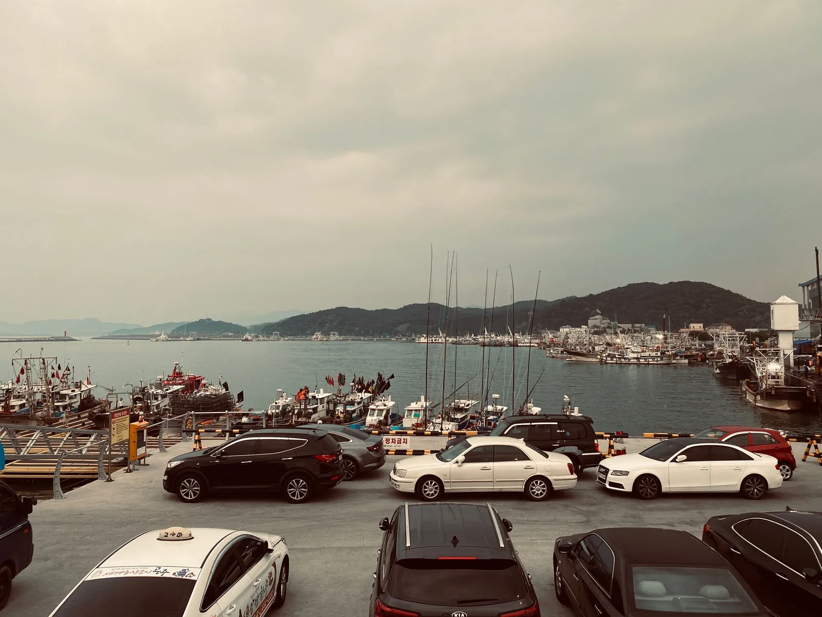 The harbour front at Tongyeong on the southern coast of South Korea